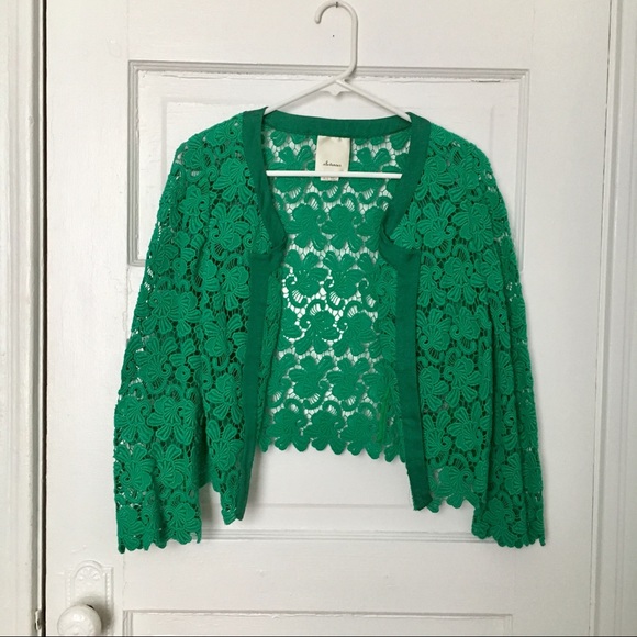 green lace jacket